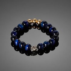 Blue Tiger Eye Stone, Blue Tiger Eye, Bracelet Luxury, Healing Gemstone Bracelets, Men Bracelets, Mens Bracelets, Mens Rings Fashion, Making Bracelets, Blue Tiger