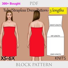 a woman in a red dress is shown with the measurements for her waist and back