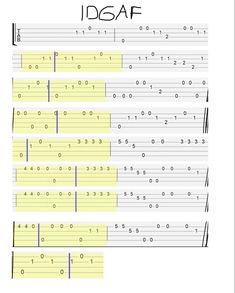 the guitar tabs are lined up and ready to be played