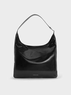 Noir Lumen Slouchy Hobo Bag | CHARLES & KEITH Laidback Aesthetic, Charles And Keith Bags, Charles And Keith, Slouchy Hobo Bag, Slouchy Tote, Slouchy Bag, College Bags, Charles Keith, Everyday Outfit