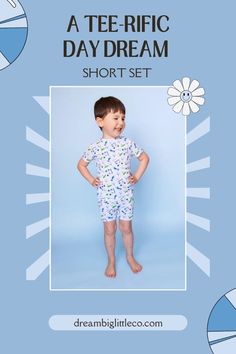 Get ready for a Tee-rific time with this golf-themed short set! Made with bamboo material, it's not only fun and comfortable but perfect for both sleep and play. Fore-ward to your next adventure in this fun and quirky set! Set Aesthetic, Comfy Sets, Bamboo Material, Bubble Romper, Cute Sets, Short Set, Sierra Leone, Papua New Guinea, Pocket Tee