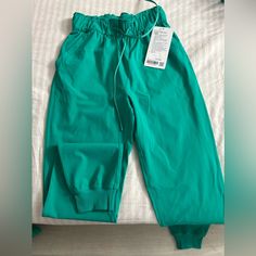 Please Let Me Know If You Need More Pictures :) Kelly Green, Size 2, Nwt Green Joggers With Elastic Waistband For Workout, Green Workout Joggers With Elastic Waistband, Green Sweatpants With Pockets For Workout, Green Joggers For Jogging, Green Jogging Sweatpants, Green Sportswear Sweatpants For Workout, Green Sportswear Joggers For Workout, Green Workout Joggers Sportswear, Green Stretch Sweatpants For Workout