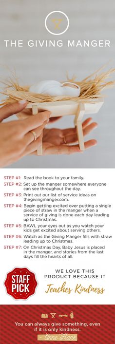 the giving manager flyer is shown with hands holding a plate and wheat stalks on it