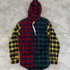 Pacsun Hooded Flannel Size M New Never Used Plaid Long Sleeve Hoodie For Outdoor, Hooded Plaid Flannel Shirt, Plaid Hoodie For Streetwear, Casual Plaid Hoodie For Streetwear, Casual Plaid Hooded Hoodie, Plaid Cotton Hoodie For Streetwear, Plaid Cotton Hooded Hoodie, Casual Plaid Hooded Flannel Shirt, Plaid Cotton Hooded Top