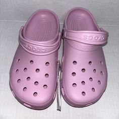 Brand New, Never Worn, In Original Box , Light Weight Size: J2 Ballerina Pink Casual Purple Clogs For Spring, Comfortable Pink Flat Clogs, Casual Pink Round Toe Clogs, Pink Flat Comfortable Clogs, Comfortable Pink Clogs With Round Toe, Cute Pink Crocs, Comfortable Pink Round Toe Clogs, Solid Color Non-slip Closed Toe Clogs, Non-slip Closed Toe Clogs