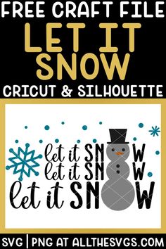 the free craft file for let it snow