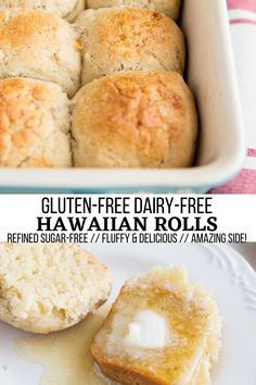 gluten - free dairy - free hawaiian rolls are the perfect way to use up leftover bread