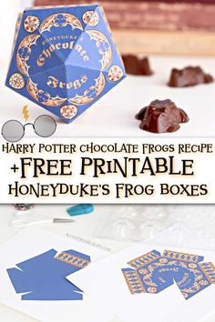 harry potter chocolate frog recipe and free printable honeybuke's frog boxes