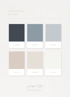 four different shades of gray, white and grey are featured in the same color scheme