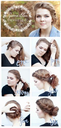 Queen Elsa Inspired Updo for short or medium length hair! Frozen hair tutorial, bohemian hair tutorial, ohsobohoblog.com, boho, oh so boho, bohemian style Fast Hair Styles, Hair Styles For Shoulder Length, Styles For Shoulder Length Hair, Frozen Hair Tutorial, Shoulder Length Hairdos, Frozen Hair, Fast Hair, Easy Hairstyles For School, Fast Hairstyles