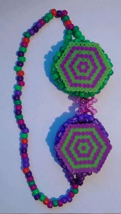 a necklace made out of beads and bead