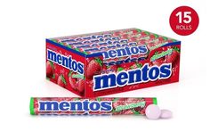 two boxes of mentos chewing gum with one box full of them