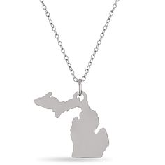 Stone Armory's State of Michigan stainless steel necklace for women is here! Celebrate the Mitten State with our beautifully designed, adjustable pendant necklace. Wear it to your next Cherry Festival or around town to show off your Michigan pride. This classic Michigan dainty necklace for women would also make the perfect long distance gifts from Michigan for your favorite Michigander! Stone Armory's Michigan necklace is made of stainless steel and carefully designed, making this Michigan necklace the perfect gift to celebrate Michigan graduations, birthdays, Mother's Day, first day of school, first day of summer, or for everyday wear. Thank you for supporting our small business! FEATURES DETAILS * Product Dimensions: 2 x 3 x 0.5 inches * Item Weight: 0.19 pounds * Shipping Weight: 0.19 p State Of Michigan Outline, Cherry Festival, Michigan Sweatshirt, Michigan Gifts, The Mitten, Distance Gifts, First Day Of Summer, Long Distance Gifts, State Of Michigan