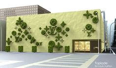 a building that has some plants on it