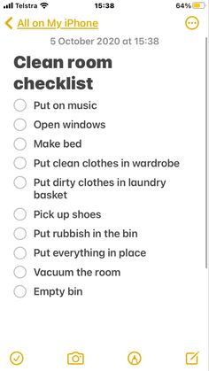 Daglig Motivation, Clean Room Checklist, Room Cleaning Tips, Room Checklist, Clean Your Room, Cleaning My Room, What To Do When Bored, Self Care Bullet Journal, Vie Motivation