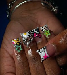 Chrome Junk Nails, Maxamilist Nails, Classy Birthday Nails, Short Junk Nail Designs, Long Baddie Nails, Long Duck Nails, Duck Nail Designs, Braids Ribbon, Nail Inspo Nail Art