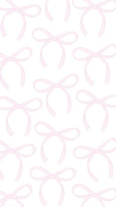 a white background with pink bows on it