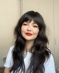 Long Shag Haircut, Long Hair With Bangs, Hair Color And Cut, Long Black Hair, Cut My Hair, Hair Envy, Long Hair Cuts, Hair Dos, Long Black