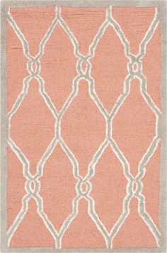 Safavieh Cambridge 352 Coral/Ivory Area Rug Main Coral Area Rug, Safavieh Rug, Ivory Area Rug, Ivory Rug, White Area Rug, Accent Rugs, Geometric Designs, Geometric Rug, Tile Patterns