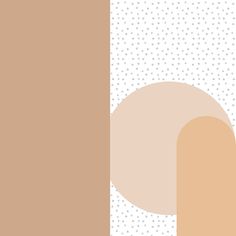 an abstract beige and white background with polka dotes in the center, along with a half circle on the left side