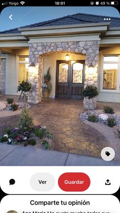 a house that is on the app with an image of it's front door