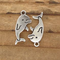 Ying Yang dolphins! Cute Silver Sterling Silver Charm Necklaces, Cute Silver Charm Necklaces With Lobster Clasp, Cute Silver Charm Necklaces, Cute Hypoallergenic Silver Charm Necklaces, Sterling Silver Necklace For Friendship, Silver Nickel-free Necklace For Best Friend, Nickel-free Silver Necklace For Best Friend, Nickel-free Silver Necklace For Best Friend Gift, Cute Nickel-free Silver Charm Necklace