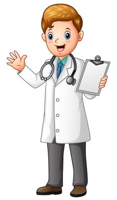 a male doctor holding a clipboard and pointing at it with his hand on the side