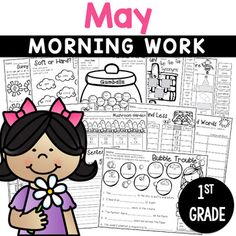 the may morning work packet for first grade students