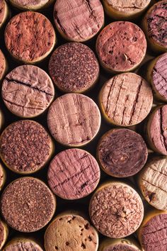 many different types of baked goods are arranged in the shape of circles on top of each other