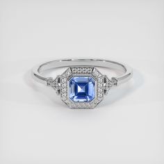 Custom designed 1.34 Ct. Asscher - Octagon Blue Sapphire Ring set in 18K White Gold. Purchase as designed or customize by selecting another sapphire or setting of your choosing. Gia Certified Octagon Sapphire Ring, Luxury Style, Gia Certified Octagon Sapphire Luxury Ring, Luxury Gia Certified Octagon Sapphire Ring, Luxury Asscher-cut Sapphire Ring With Diamond Details, Octagon Sapphire Ring With Diamond Accent Stones, Luxury Octagon Sapphire Ring With Center Stone, Classic Octagon Sapphire Ring With Diamond, Classic Octagon Lab-created Sapphire Ring, Luxury Sapphire Asscher Cut Ring With Accent Stones