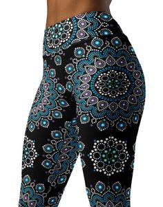 Introducing Sadie Leggings - a modern twist on the mandala print! We've taken the style you adore and reimagined it, making it truly extraordinary. These high-waisted leggings are not only perfect for working from home or grabbing drinks with friends, but also versatile enough for a night on the town with boots, an oversized shirt or sweater and a smile!  Crafted with utmost care, we've used a premium microfiber yarn to ensure unrivaled comfort that will never lose its stretch. The embedded print is seamlessly integrated into the fabric, creating a visually stunning design that will catch everyone's attention.  If you're searching for a one-of-a-kind addition to your wardrobe, look no further! Sadie Leggings are a must-have for anyone who appreciates unique style, exceptional comfort, and Cozy Wear, Boho Mandala, Pants Cute, Pull Oversize, Mandala Print, Legging Outfits, Womens Leggings, Oversized Shirt, Outfits With Leggings