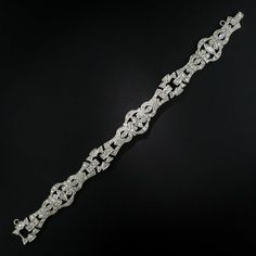 Art Deco Tennis Bracelet For Women Single Line Amazing Party Wear Jewelry