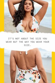 Fun and sexy swimwear for the plus size curvy woman. Plunging neckline one piece swimwear with flattering back to catch some sun at the Beach #ad #plussize #swimwear #beachlife #curvyfashion Plus Size Wedding Guest Dresses, Plus Size Summer Outfits, Plus Size Swimsuits, Plus Size Fashion For Women