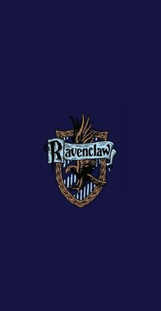 the ravenclaw logo on a dark blue background