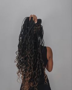 Bohemian Braided Hair, Wavy Hair With Braid, Goddess Braids Hairstyles, Black Hair Extensions, Braids Hairstyles Pictures, Box Braids Styling, Pretty Braided Hairstyles