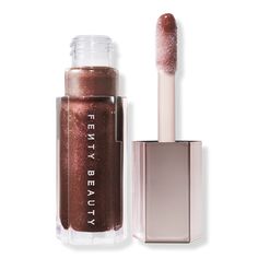 Free Shipping at $35. Shop Hot Chocolit Gloss Bomb Universal Lip Luminizer FENTY BEAUTY by Rihanna Hot Chocolit Gloss, Fenty Gloss, Fenty Beauty Gloss Bomb, Dark Red Lips, Brown Lipstick, Pink Lip Gloss, Eyes Lips Face, Luminizer, Grunge Makeup