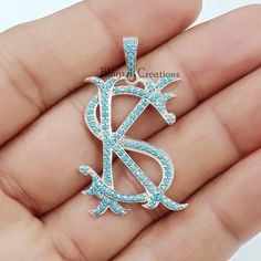 "925 Silver Letter Monogram, Turquoise Initial Letter Monogram, SK-KS Letter Monogram, All Alphabet Letter Monogram Jewelry ☑ Product Details ☑ ✔ 100% Handmade ✔ Metal: 925 Sterling Silver ✔ Stone: Turquoise ✔ Size: 40x28 mm ✔ Color: Silver * This is a piece of jewelry that paves a turquoise pendant. *The quality of this turquoise pendant is amazing * This is a natural turquoise stone. * This is a perfect pendant for all occasions. \"\"\"\"\"\"\"\"\"\"\"\"\"\"\"\"\"\"\"\"\"\"\"\"\"\"\"\"\"\"\"\" Ks Love Images, Sk Name Wallpaper Love, Unique Monogram, Pink Wallpaper Girly, Cute Images For Dp, Natural Turquoise Stone, मोबाइल वॉलपेपर, Black Beaded Jewelry, Letter Monogram