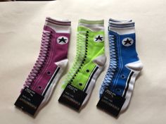 6 PAIRS GIRLS CREW SOCKS LOOKS LIKE AN OLD FASHIONED CONVERSE SNEAKER  US Size 6-8 * Ages 4-9 1 pair light blue & white  1 pair pink & white 1 pair purple & white 1 pair lime green & white 1 pair royal blue & white 1 pair light purple & white 97% polyester & 3% spandex Machine washable * tumble dry  PLEASE LOOK AT MY OTHER ITEMS LISTED THANK YOU! SHIPPING: I ship within 1 business days of when confirmed payment is received. I offer combined shipping when possible. Thank you. Sneakers Looks, Light Purple, Crew Socks, Converse Sneaker, Lime Green, Pink White, Royal Blue, Old Fashioned, Converse