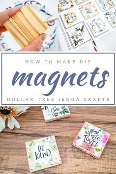 how to make diy magnets with dollar tree pencils and watercolor paper