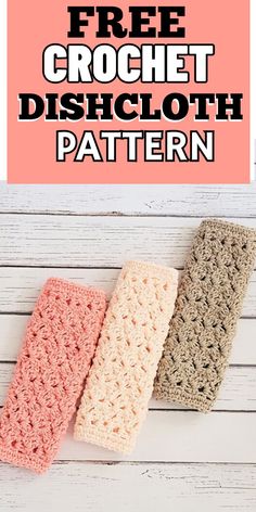 This easy and free crochet dishcloth or washcloth pattern will be your go-to pattern now. This cotton dish rag is simple yet elegant and a fun project for beginners... Diy Crochet Dishcloth, Crochet Dishcloth Pattern, Crochet Potholder Patterns, Dishcloth Crochet Pattern, Dish Rag