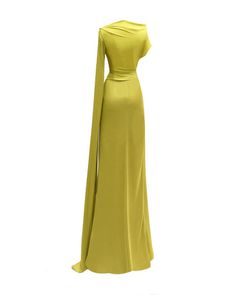 Long Evening Dress, Asymmetrical Neckline, Draped Dress, Evening Dresses Long, Asymmetrical Dress, Green Dress, Evening Dress, Floor Length, Evening Dresses