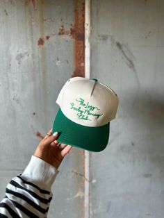 -CREAM hat with a KELLY GREEN bill and KELLY GREEN embroidery -Embroidered Design -Snapback closure Please reach out with any questions! Cream Hat, Lazy Sunday Morning, Green Embroidery, Lazy Sunday, Kelly Green, Embroidered Design, Sunday Morning, Trucker Cap, Halloween Shopping