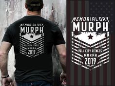 Murph Shirt Design, Crossfit Tshirts, Fitness Center, Free Psd, Memorial Day, Crossfit, Custom Tshirts, T Shirt Design