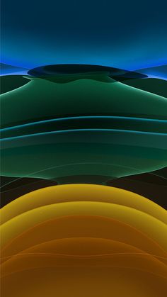 an abstract background with wavy lines and shapes in blue, green, yellow and orange