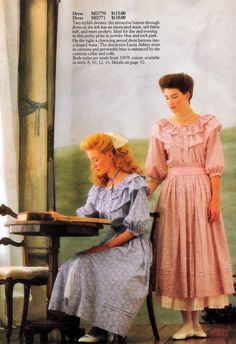 What Is Cottagecore, Prairie Fashion, Laura Ashley Fashion, Prairie Dresses, Laura Ashley Dress, Period Dress, Prairie Style, 1980s Fashion