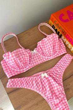 85% Polyester 15% Spandex Removable padding Hand wash cold and hang dry Size and Fit: Adjustable straps and back strap Fits true to size Southern Outfits, Fashion Top Outfits, Cute Lingerie, Crop Top Sweatshirt, Cute Bathing Suits, Cute Swimsuits, Summer Bikinis, Pretty Lingerie, Back Strap