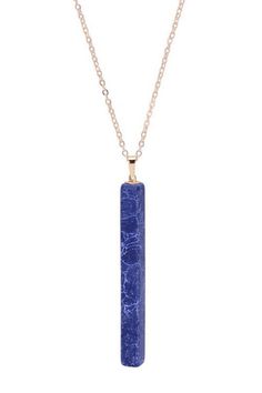 Long Semi Precious Stone Pendant Necklace | TRAITS Run The Jewels, Pretty Necklaces, Semi Precious Stone, Long Pendant Necklace, Stone Pendant Necklace, Pinterest Closet, Long Pendant, Cute Necklace, Pendant Gold