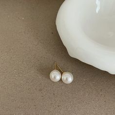 Material: Metal Style: INS Style Pearl White Round Earrings For Everyday, Classic Pearl White Earrings With Ear Wire, French Retro, Modern Mom, Pearl Stud Earrings, Metal Style, Earrings Collection, Watch Necklace, Pearl Studs