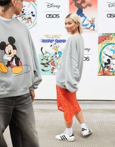 Hoodies & Sweatshirts by ASOS DESIGN ©Disney Featuring Disney's Mickey Mouse print Crew neck Drop shoulders Fitted trims Super-oversized fit Unisex style Oversized Sweatshirt With Character Print For Streetwear, Oversized Casual Sweatshirt With Character Print, Casual Mickey Mouse Hoodie For Streetwear, Mickey Mouse Long Sleeve Sweatshirt For Streetwear, Long Sleeve Mickey Mouse Sweatshirt For Streetwear, Disney Long Sleeve Sweatshirt For Streetwear, Fall Mickey Mouse Sweatshirt For Streetwear, Mickey Mouse Sweatshirt For Winter Streetwear, Casual Mickey Mouse Sweatshirt For Streetwear