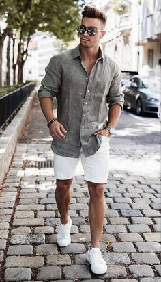 Herren Style, Mens Summer Outfits, Mens Casual Outfits Summer, Smart Casual Men, Stylish Men Casual, Mens Casual Dress Outfits, Mode Casual, Mens Fashion Casual Outfits, Stylish Mens Outfits